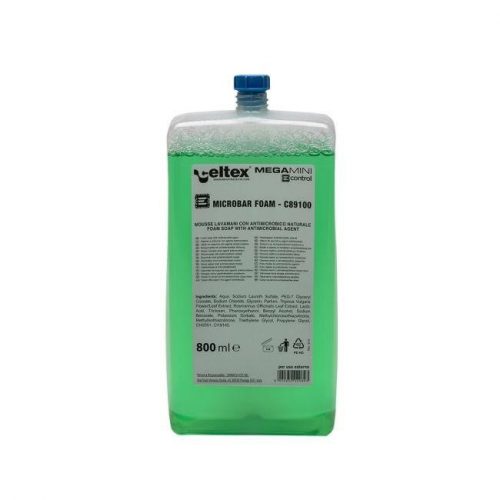 Celtex E-Control fertőtlenítő (antimikrobiális) hatású habszappan, 800 ml, 1000 adag