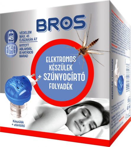 Bros Szúnyogirtó elektromos készülék + folyadék 40ml