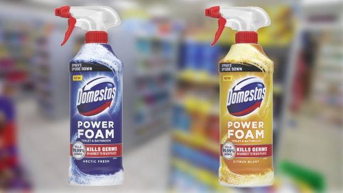 Domestos Power Foam Citrus Blast WC és fürdőszoba tisztító hab 435 ml