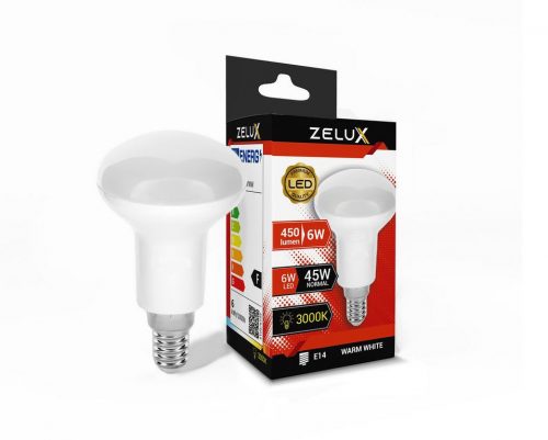 Zelux Led R50 6W E14 3000K