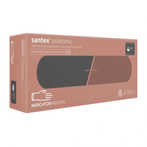 SANTEX® Anatomic Púdermentes latex Orvosi Vizsgáló kesztyű 8.5 (L-XL)