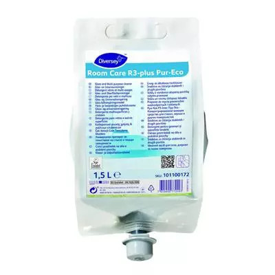 Room Care R3-plus Pur-Eco eco címkével ellátott, üveg- és általános tisztítószer 1,5L (2db/karton)