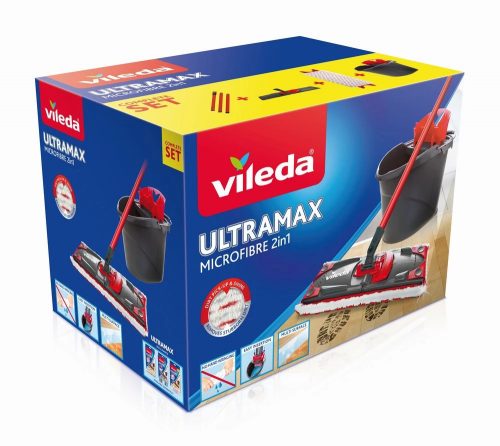 Vileda Ultramax felmosószett (lapos mop+nyél+vödör)