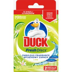   Duck wc öblítő korong UTÁNTÖLTŐ 2X36ml/csg, 6+6db/csg (5csg/karton) lime