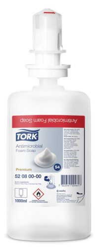 Tork habszappan S4 Premium fertőtlenítő 1L, 6db/karton