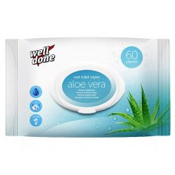   Well Done nedves toalettpapír 60db/csg, (36csg/karton) aloe vera