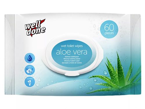 Well Done nedves toalettpapír 60db/csg, (36csg/karton) aloe vera