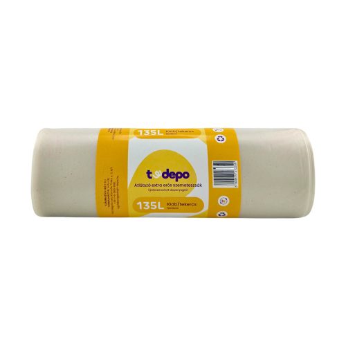 DEPO átlátszó szemeteszsák 135L - 70*110cm extra erős 10db/tek