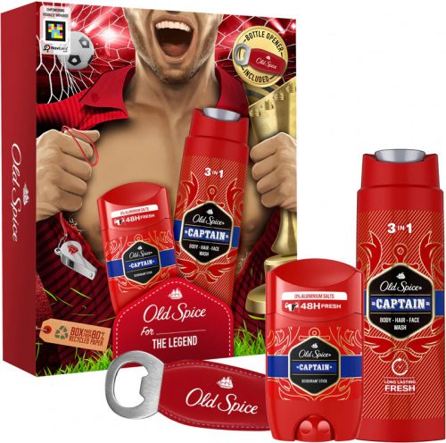 Old Spice Ajándékcsomag CAPTAIN AJÁNDÉK SÍPPAL  Tusfürdő 250 ml + Dezodor 150ml