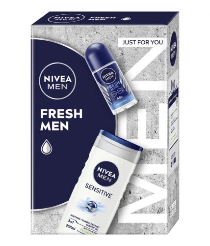 Nivea Fresh Men Just For You  Ajándékcsomag - Tusfürdő + Golyós dezodor